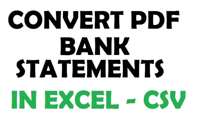 do reconcile bank statement PDF to excel, editable format