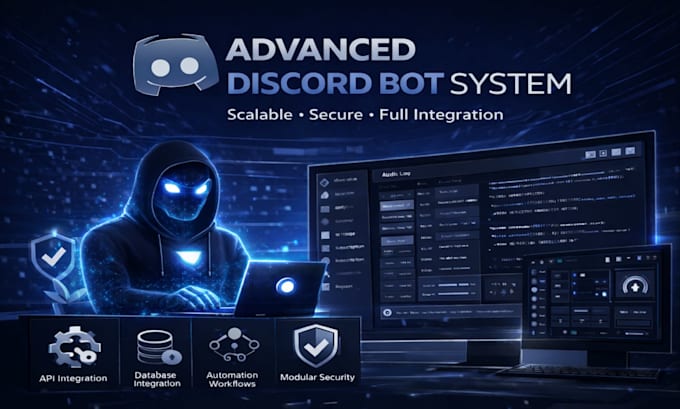 create an advanced discord bot system with full integration