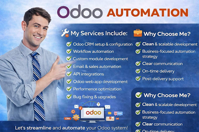 do odoo CRM developer automation web app development