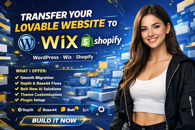 transfer lovable website to wordpress wix shopify fix replit base44 bolt new ai