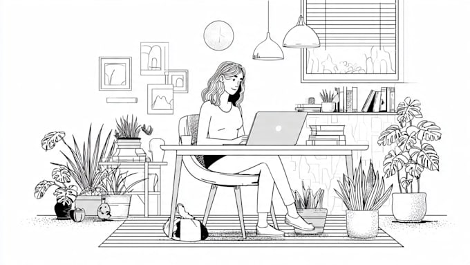 create custom line art illustrations from your ideas