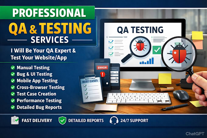 Test your website or app and provide professional qa bug report by ...