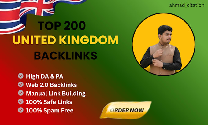 build 200 high quality UK backlinks
