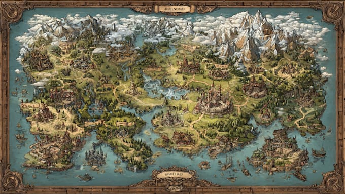 Draw fantasy map dnd map rpg fantasy map illustration city map hand ...