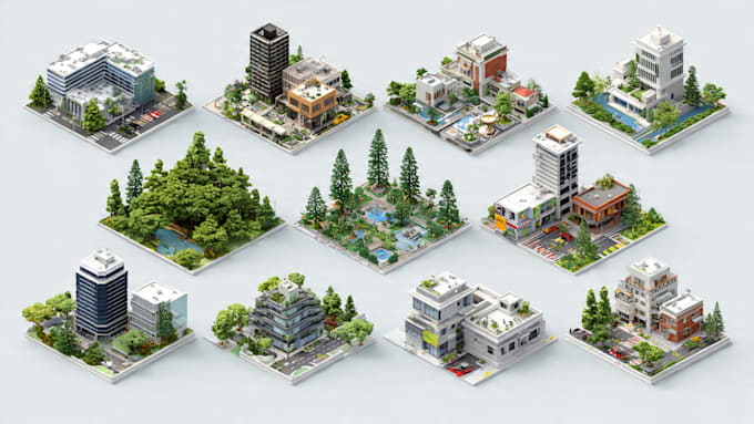 design a isometric event map or illustrated maps