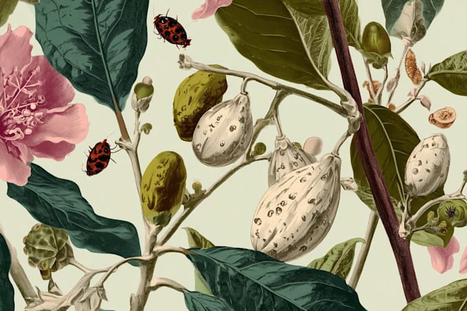 make a marvelous botanical flowers illustration