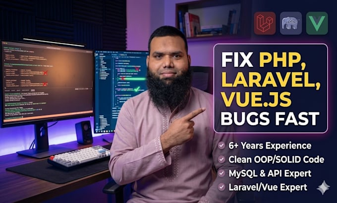 fix laravel errors, bugs, API issues and database problems