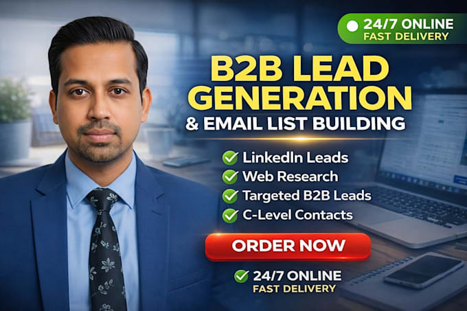 provide verified b2b leads generation, email list building and linkedin lead