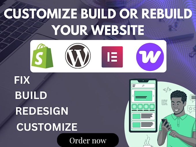 customize rebuild redesign wordpress wix shopify website