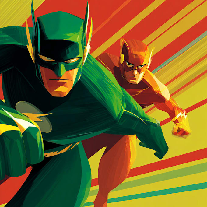 make super hero vector cartoon