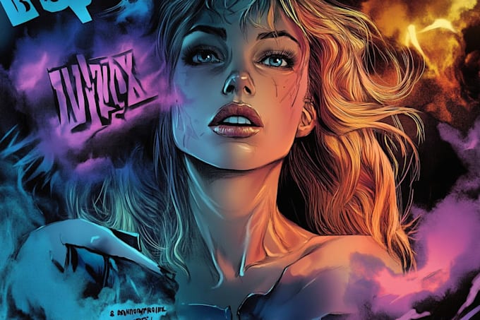 draw dynamic comic character action scene