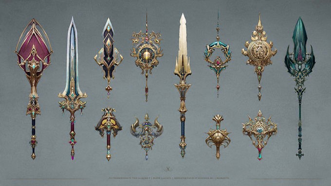 design unique weapons illustrations