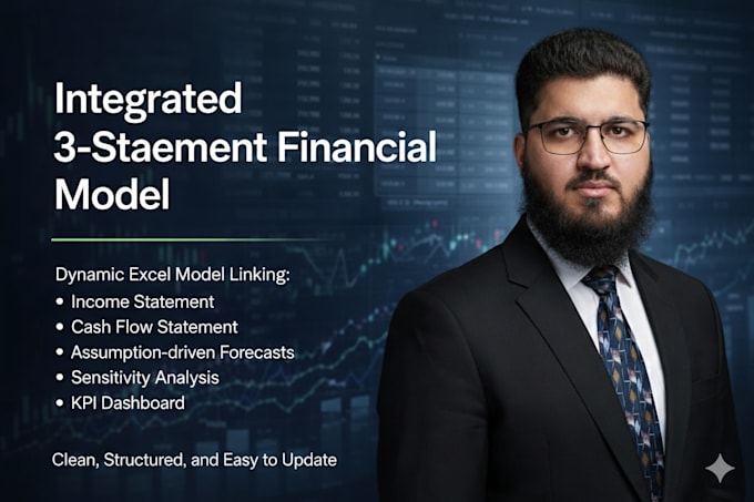 build advanced 3 statement financial model in excel with dashboard
