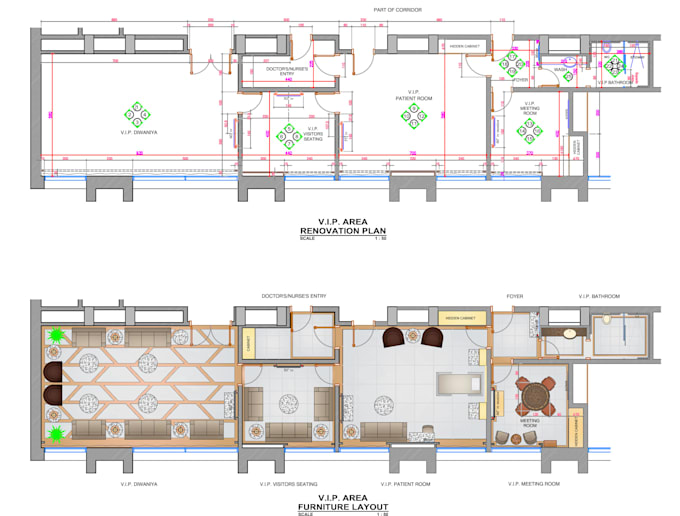 produce detailed autocad plans, sections, and elevations