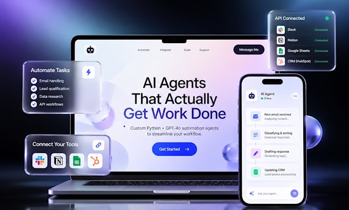 build ai automation agents and fastapi backends using python and gpt
