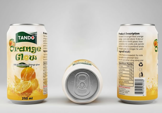design modern can label and product packaging