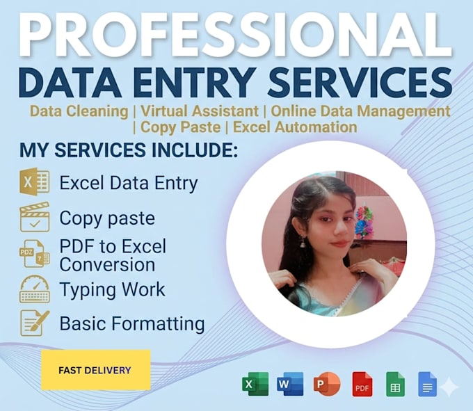 do fast and accurate data entry PDF to excel expert