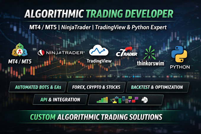 develop automated trading bots for metatrader, ninjatrader tradingview