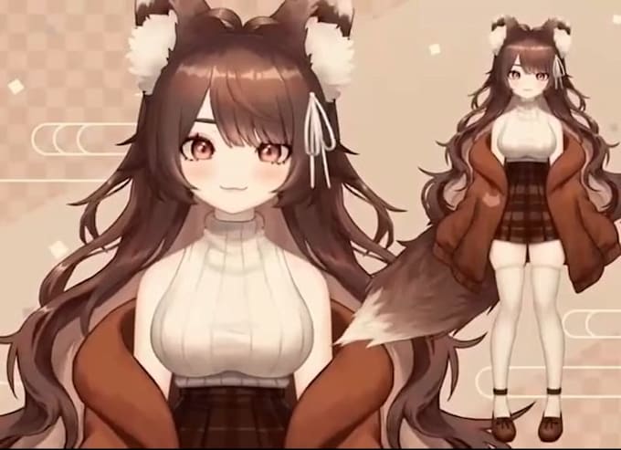 make 2d vtuber model anime live2d vtuber model  vtuber rigging