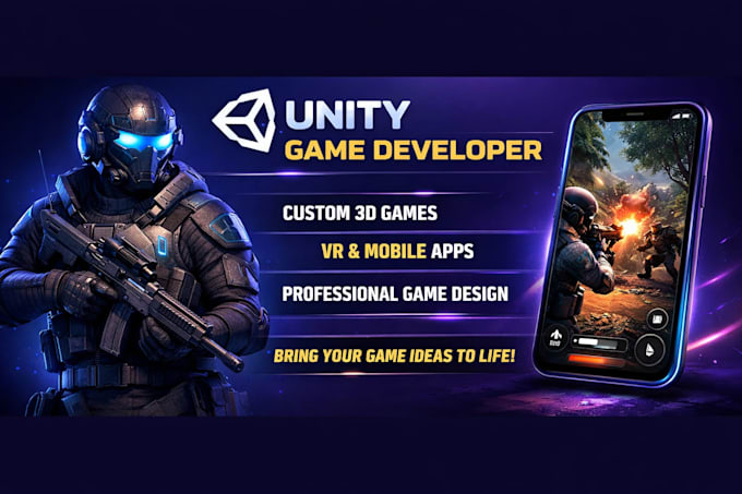 develop high quality 2d 3d unity games for mobile, PC
