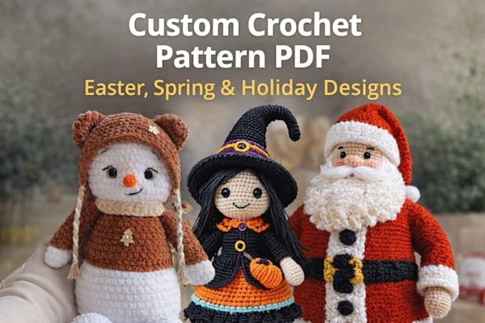 write a professional crochet pattern from your design or photo