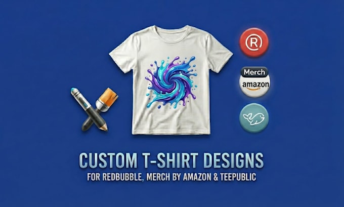 create custom tshirt designs for merch by amazon and teepublic