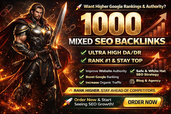 1000 white hat SEO mix backlinks package ranking link building