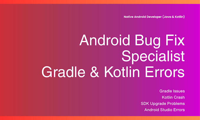 fix android studio build errors and crashes fast