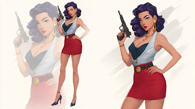illustrate your pinup character