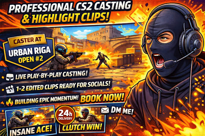 provide professional cs2 casting and social media highlight clips