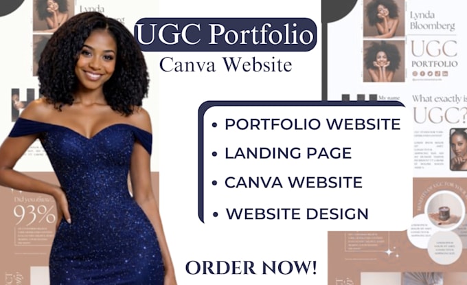 create a modern high converting, canva website, landing page or ugc portfolio