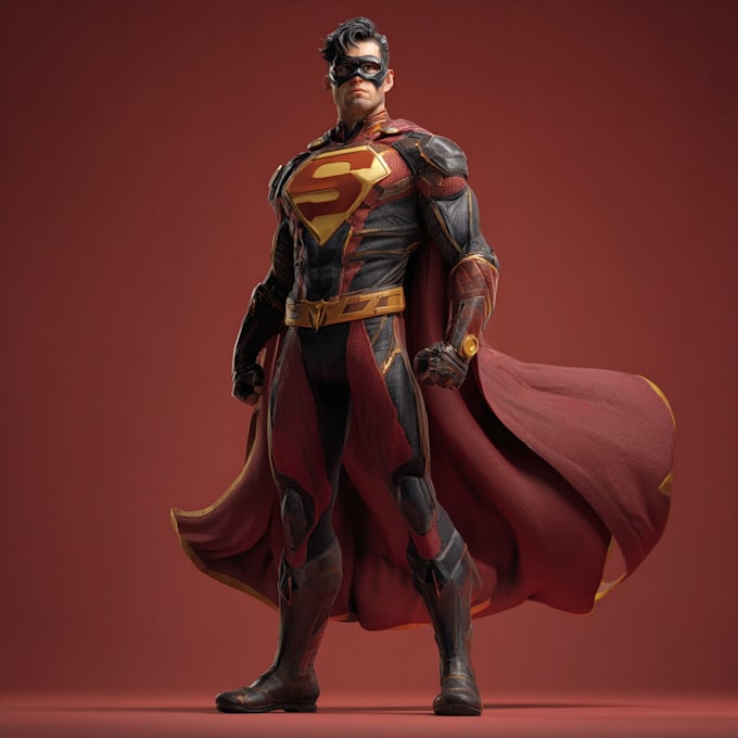 create custom superhero character illustration