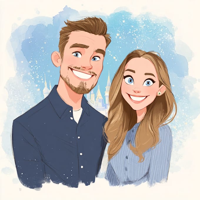 beautiful portrait in disney cartoon