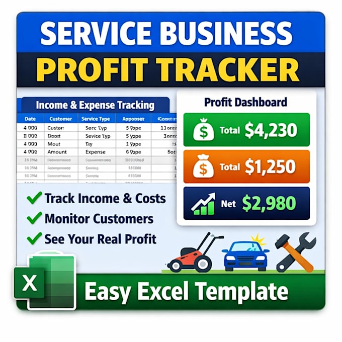 create an excel profit tracker dashboard for your business