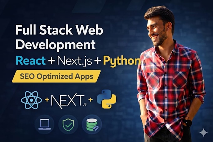 build full stack web app using react nextjs and python or node