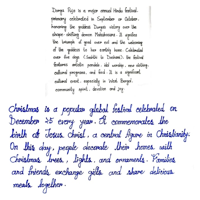 Write anything with my beautiful handwriting by Munmunsasmal143 | Fiverr