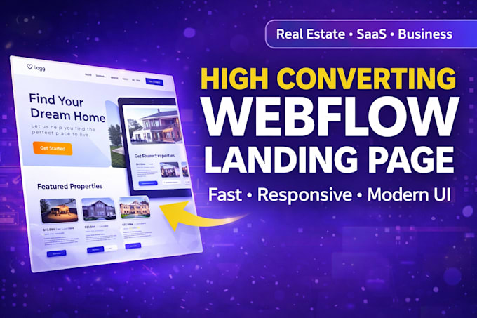 Design a modern responsive webflow website with animations and cms by ...