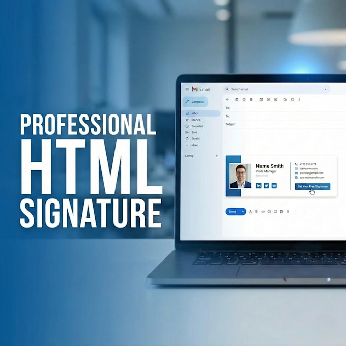 design a professional clickable HTML email signature