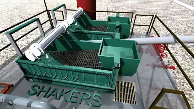 create industrial animation 3d oil and gas refinery drilling rig visualization