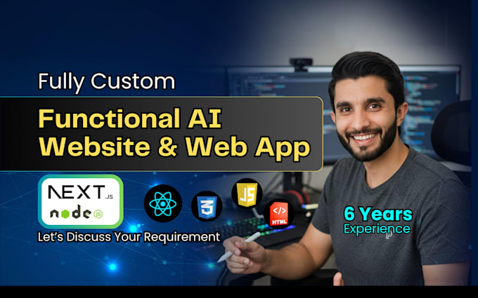 do full stack custom next js ai assistant saas website development