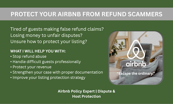 protect your airbnb from refund scammer
