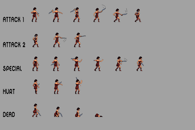 Create professional pixel art character, sprite, game assets, tileset ...