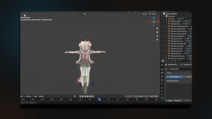 do 3d character rigging in maya and blender for unity etc