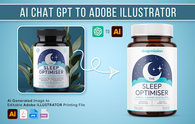 transform ai generated design into print ready packaging design files