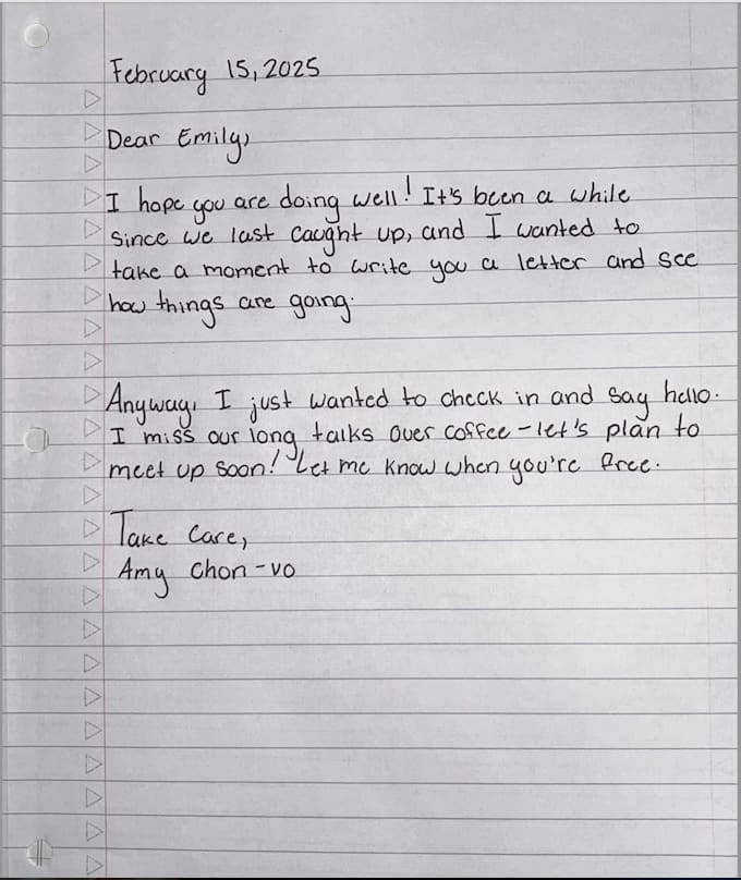 handwrite letters for you