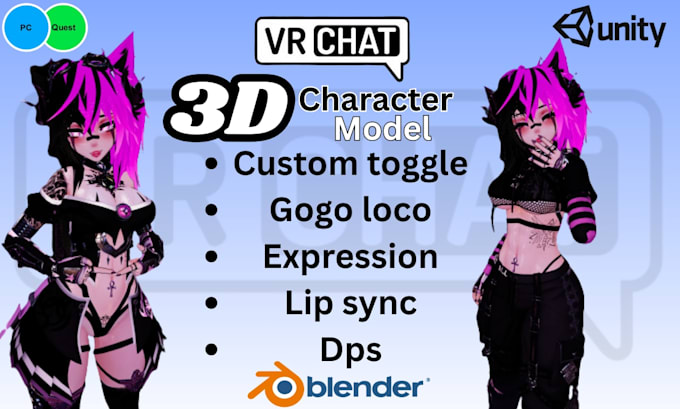 Do vrchat avatar vr character vrc avatar commission anime avatar nsfw ...