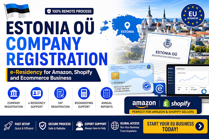register estonia oÜ company eresidency for amazon shopify and ecommerce business
