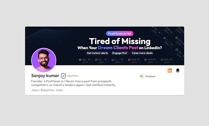 design a professional linkedin banner