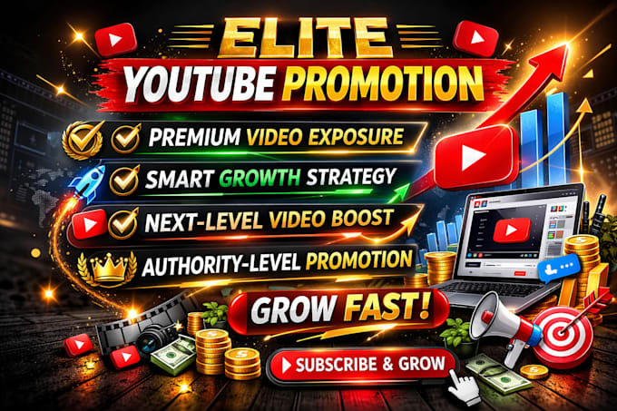 Boost your youtube videos with real promotion by Wallyoutube1 | Fiverr