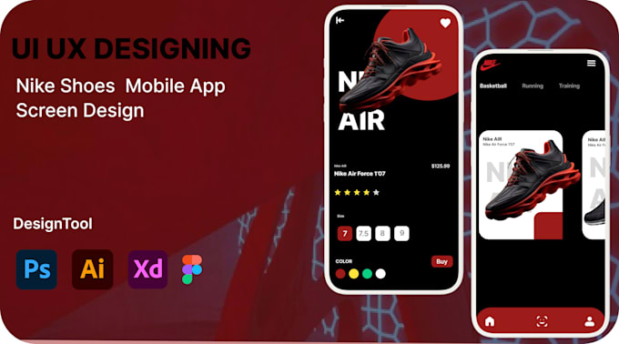 design for beginners create nike shoes app UI design figma